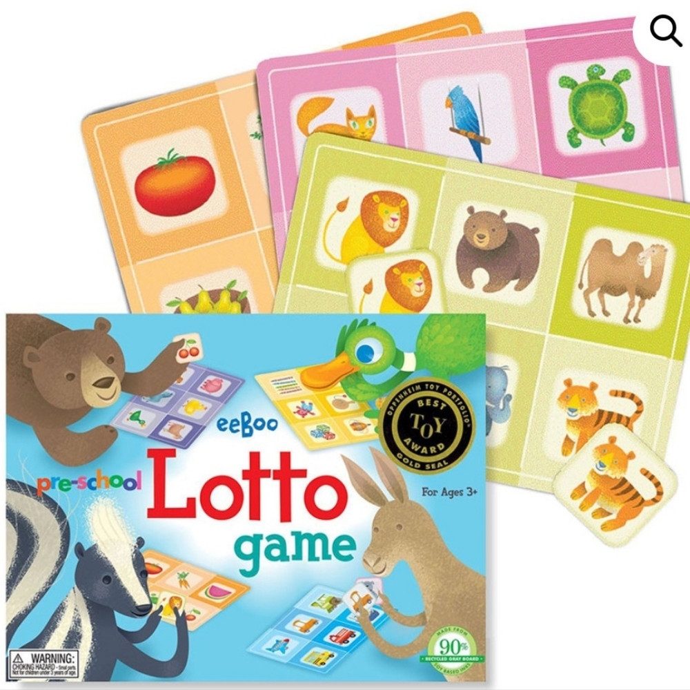 Preschool Lotto Game - Colorful Animal Matching Board Game